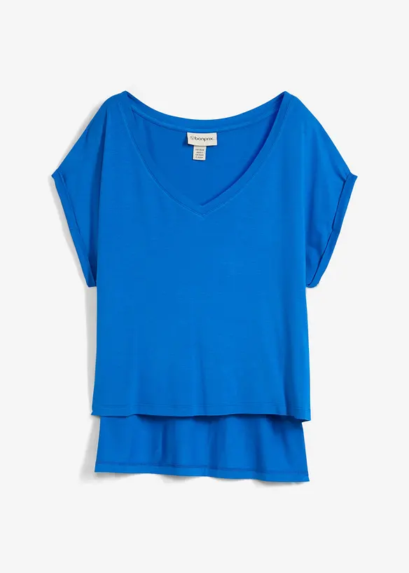 T-shirt fluide oversize en viscose mélangée, bonprix