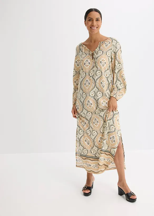Robe caftan imprimée en viscose fluide, bonprix