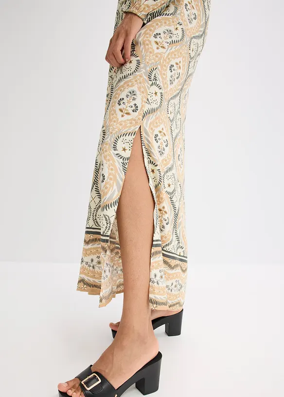 Robe caftan imprimée en viscose fluide, bonprix