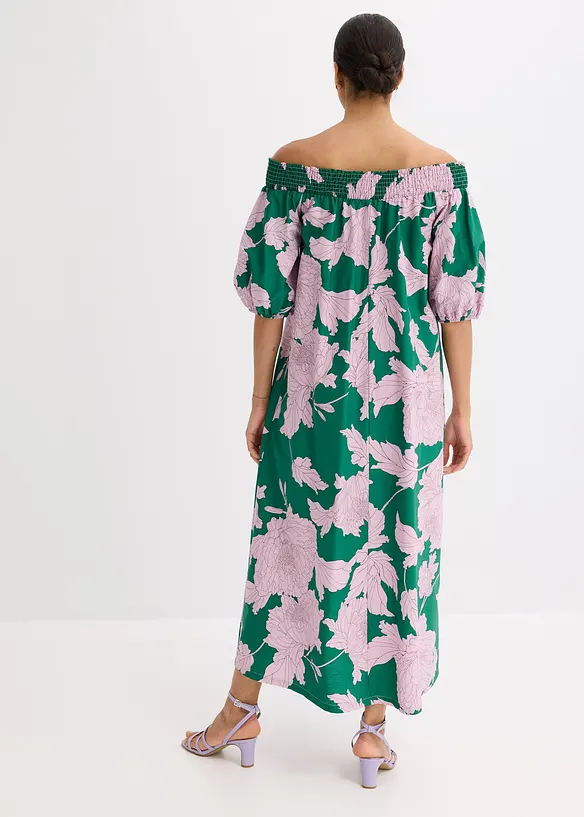 Robe col Bardot 100% coton, bonprix