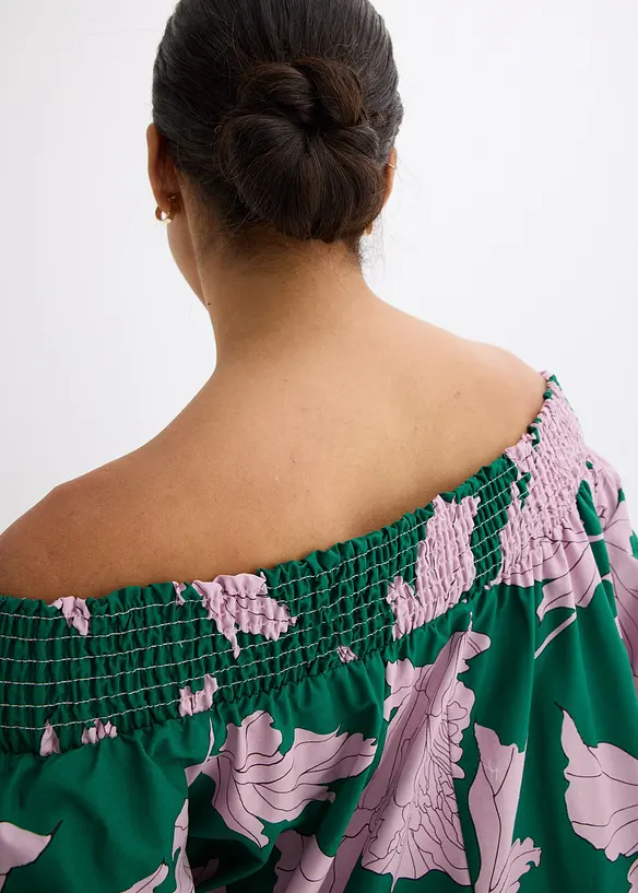 Robe col Bardot 100% coton, bonprix