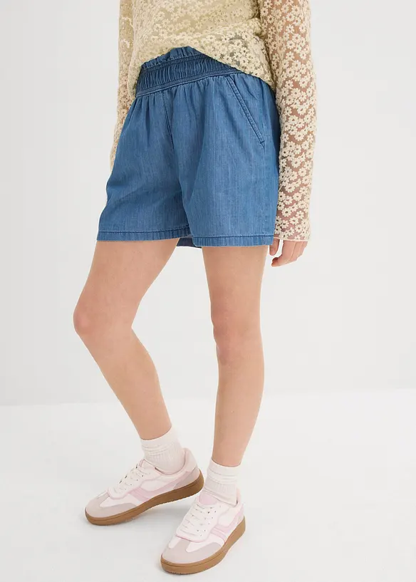 Short 100% coton avec taille élastiquée, bonprix