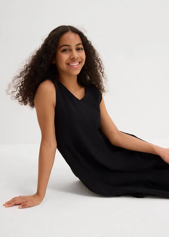 Robe à bretelles en gaze de coton douce, bonprix