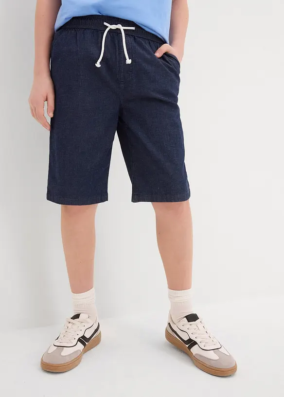 Short Regular en jean à taille élastiquée, bonprix