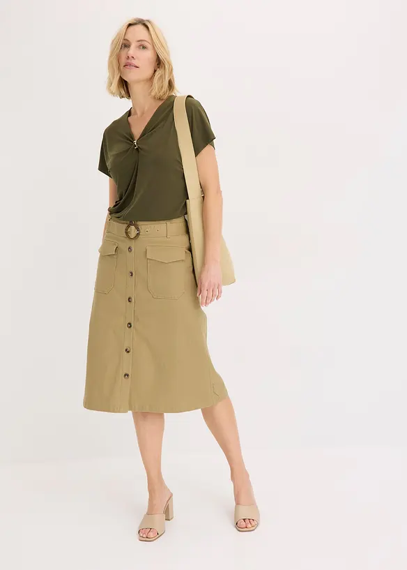 T-shirt avec anneau décoratif, bonprix