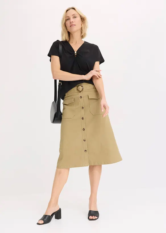 T-shirt avec anneau décoratif, bonprix