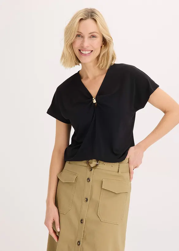 T-shirt avec anneau décoratif, bonprix