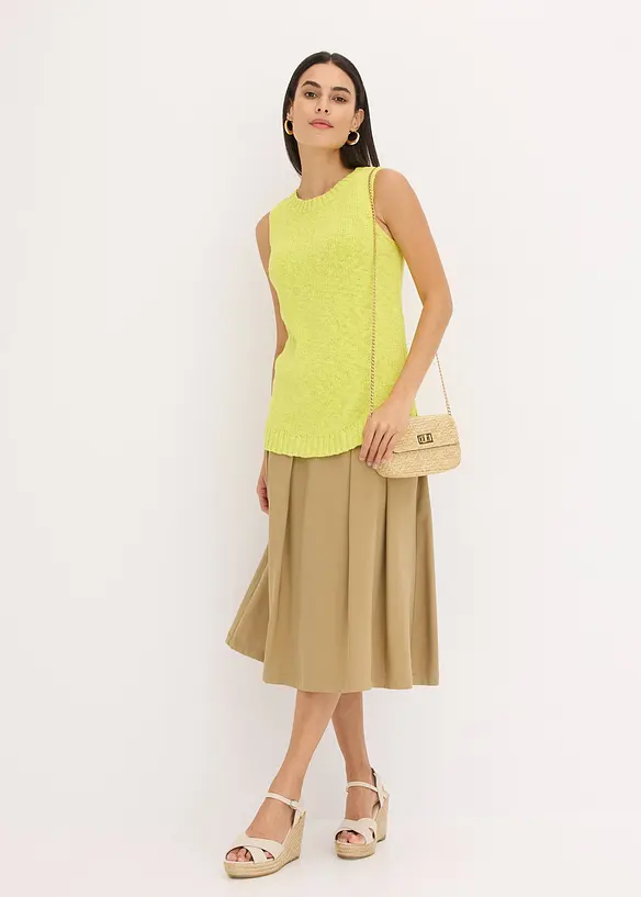 Top en maille coton texturée, bonprix