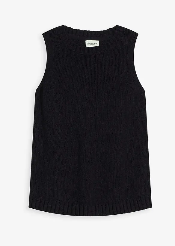 Top en maille coton texturée, bonprix