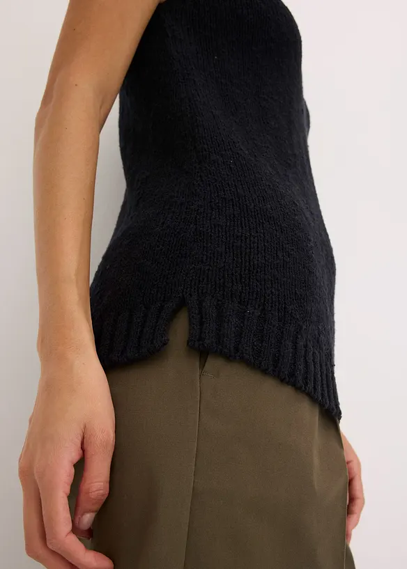 Top en maille coton texturée, bonprix