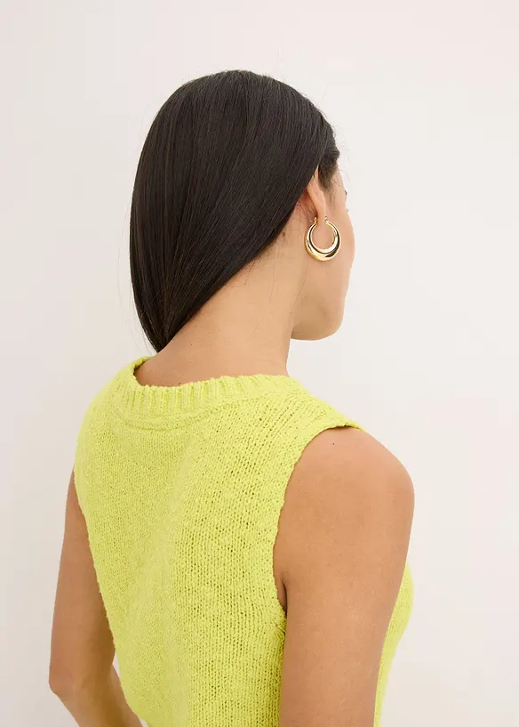 Top en maille coton texturée, bonprix