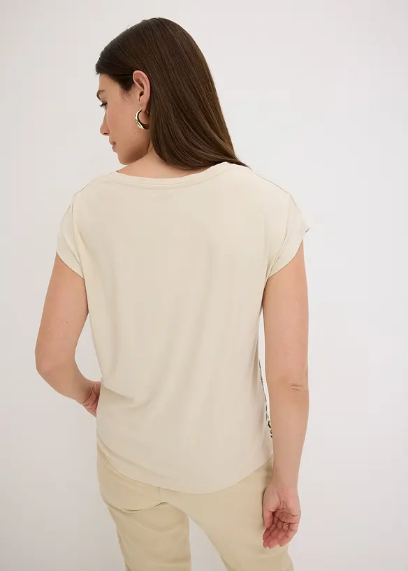 T-shirt oversize avec un galon de dentelle, bonprix