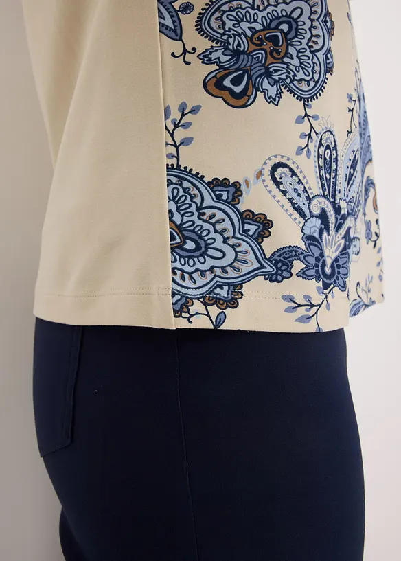 T-shirt oversize avec un galon de dentelle, bonprix