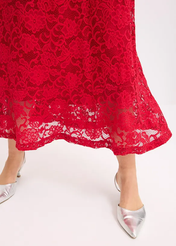 Robe en dentelle à volants, bonprix