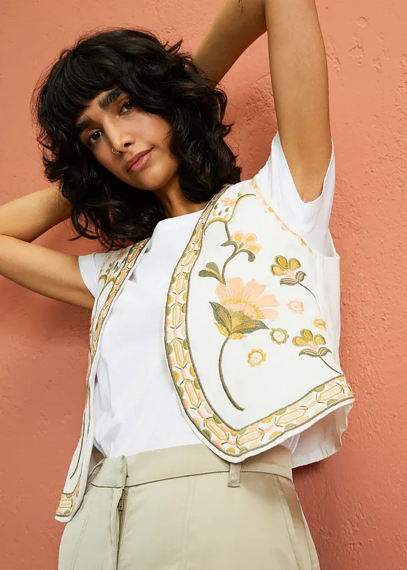 Gilet sans manches brodé, bonprix