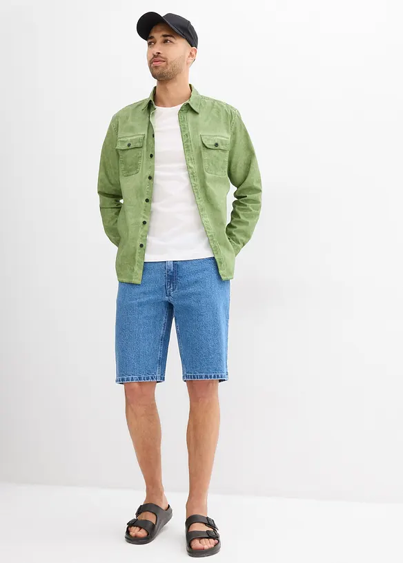 Bermuda en jean extensible, loose, bonprix