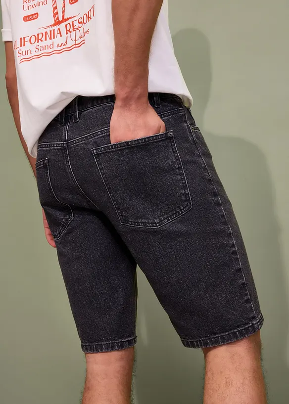 Bermuda en jean extensible, loose, bonprix