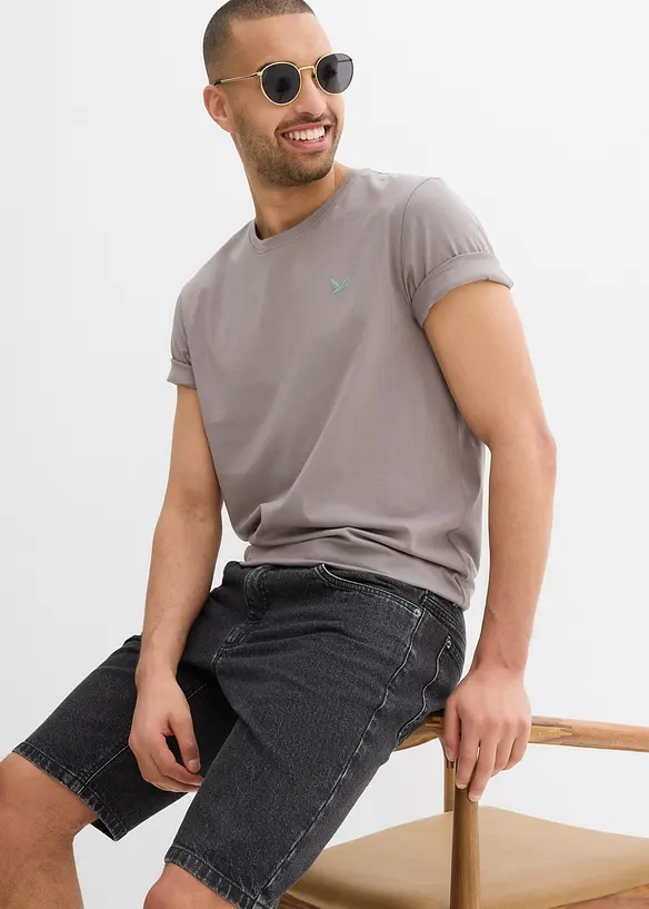 Bermuda en jean extensible, loose, bonprix