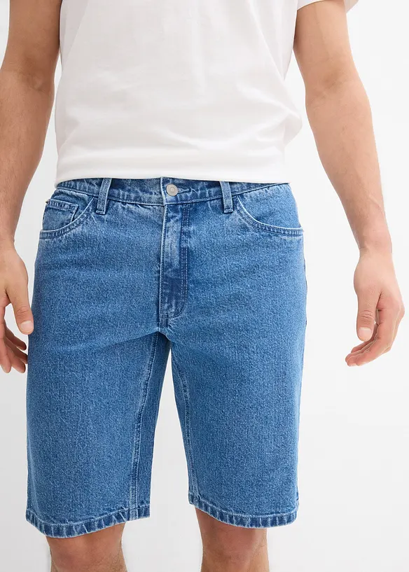 Bermuda en jean extensible, loose, bonprix