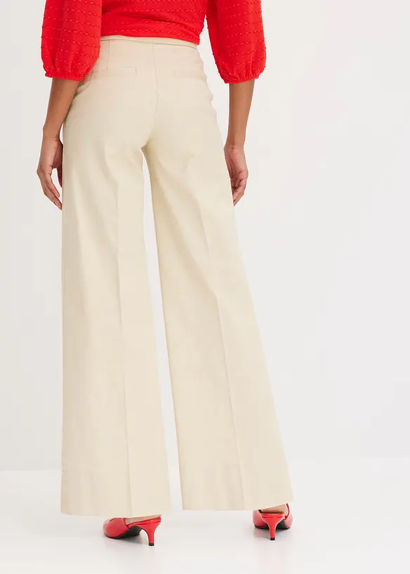 Pantalon twill à boutons décoratifs, bonprix