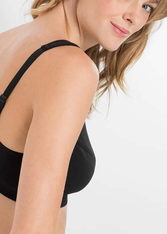 Lot de 2 soutiens-gorge coton sans armatures, bonprix