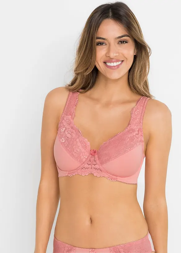 Lot de 2 soutiens-gorge minimiseurs à bretelles rembourrées, bonprix