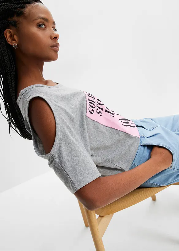 T-shirt avec découpes, bonprix