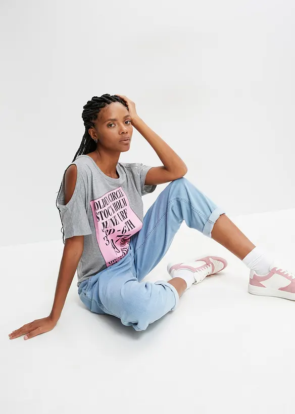 T-shirt avec découpes, bonprix