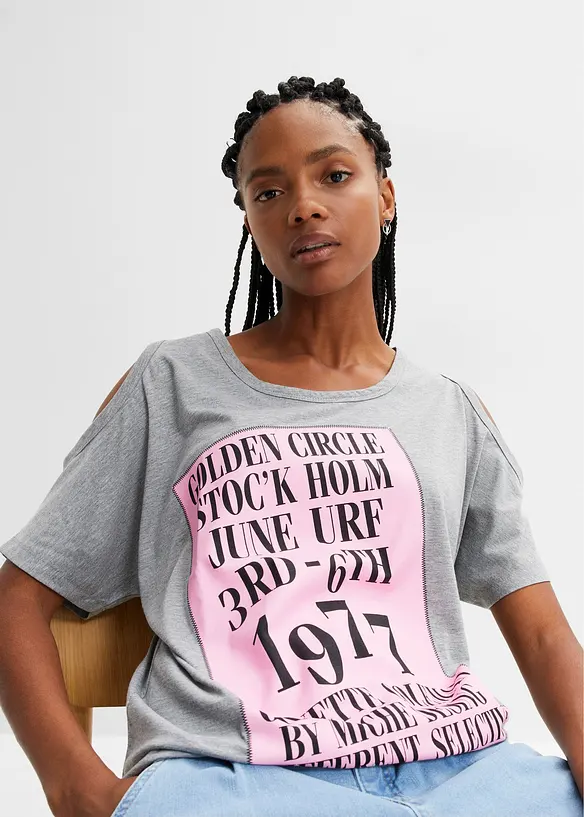 T-shirt avec découpes, bonprix