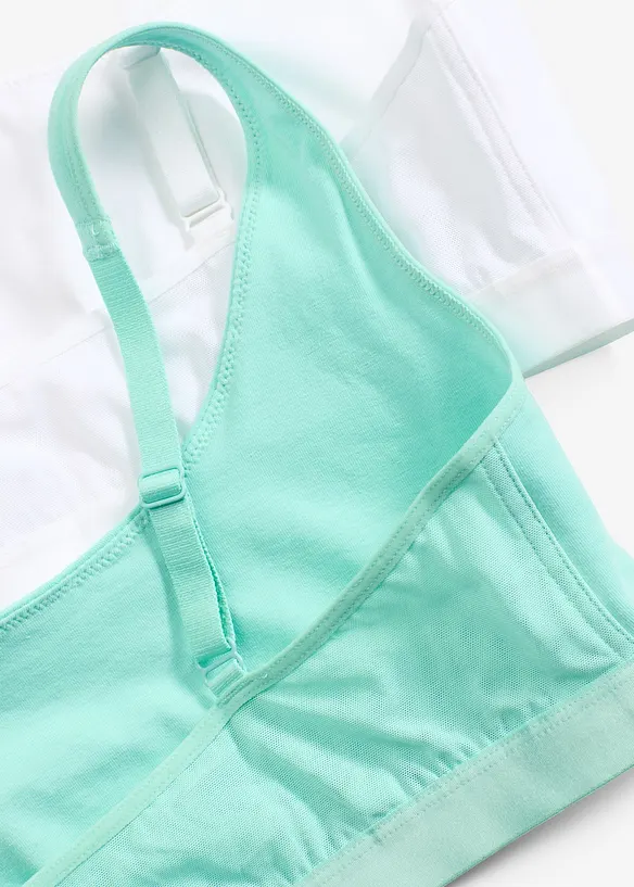 Lot de 2 brassières en coton, bonprix