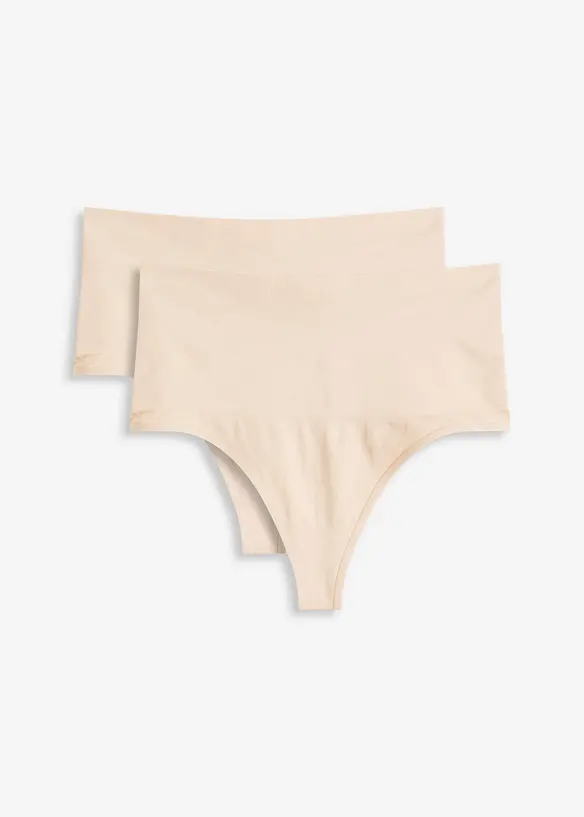 Lot de 2 strings sculptants sans coutures, maintien léger, bonprix