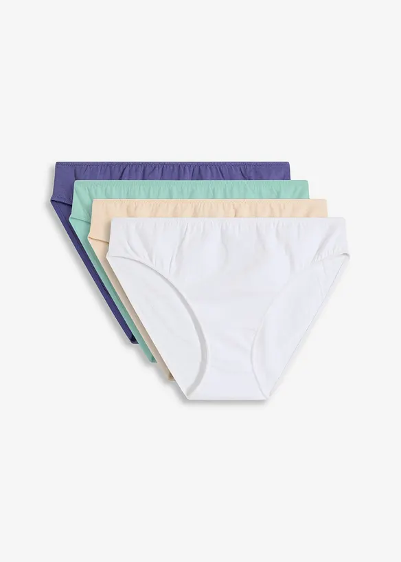 Lot de 4 slips coton, bonprix