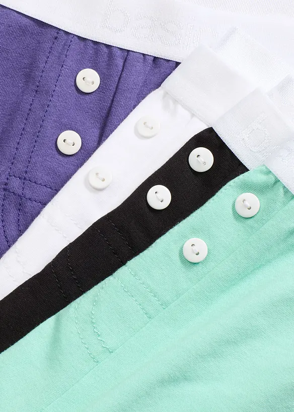 Lot de 4 boxers femme coton mi-longs, bonprix