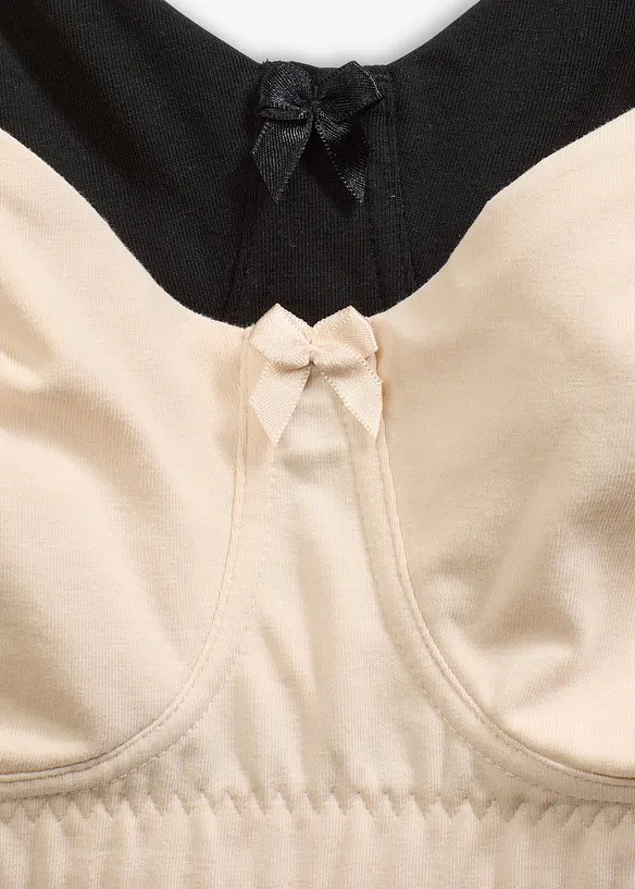 Lot de 2 soutiens-gorge coton moulés, non rembourrés, sans armatures, bonprix