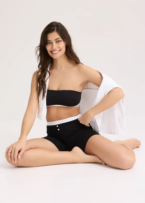 Lot de 2 soutiens-gorge bandeau coton, bonprix