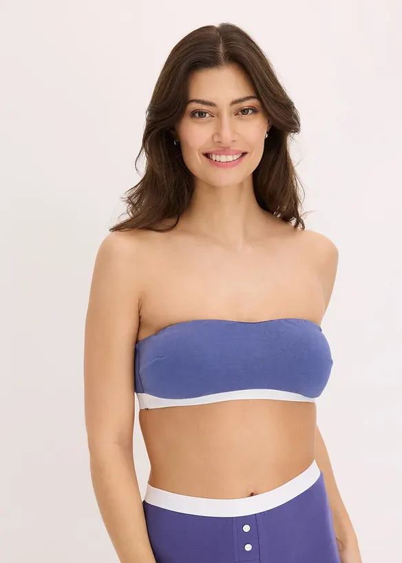 Lot de 2 soutiens-gorge bandeau coton, bonprix
