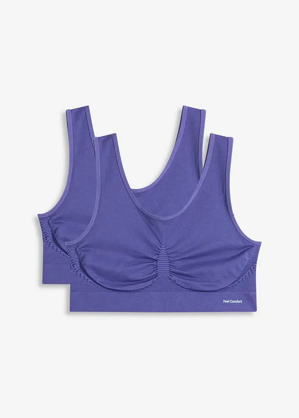 Lot de 2 brassières sans couture Feel Comfort, bonprix