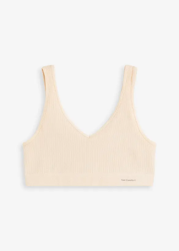 Brassière côtelée sans couture Feel Comfort, bonprix