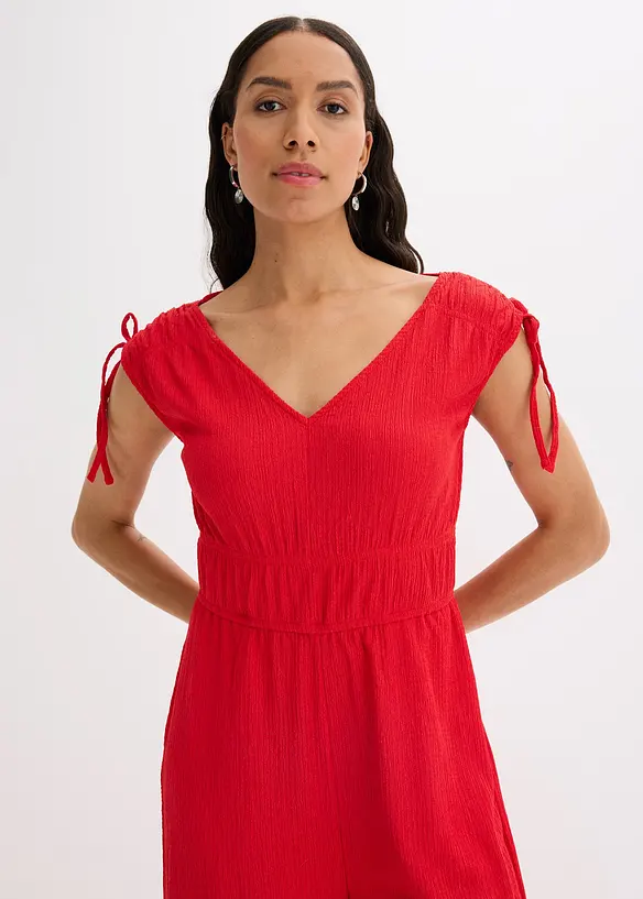 Combinaison en cr&ecirc;pe textur&eacute;, bonprix