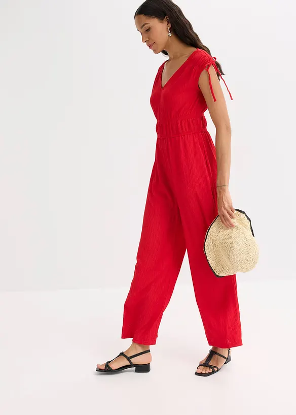 Combinaison en cr&ecirc;pe textur&eacute;, bonprix