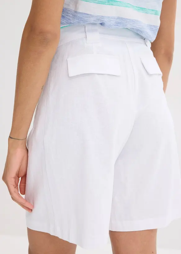 Short léger en lin mélangé, bonprix