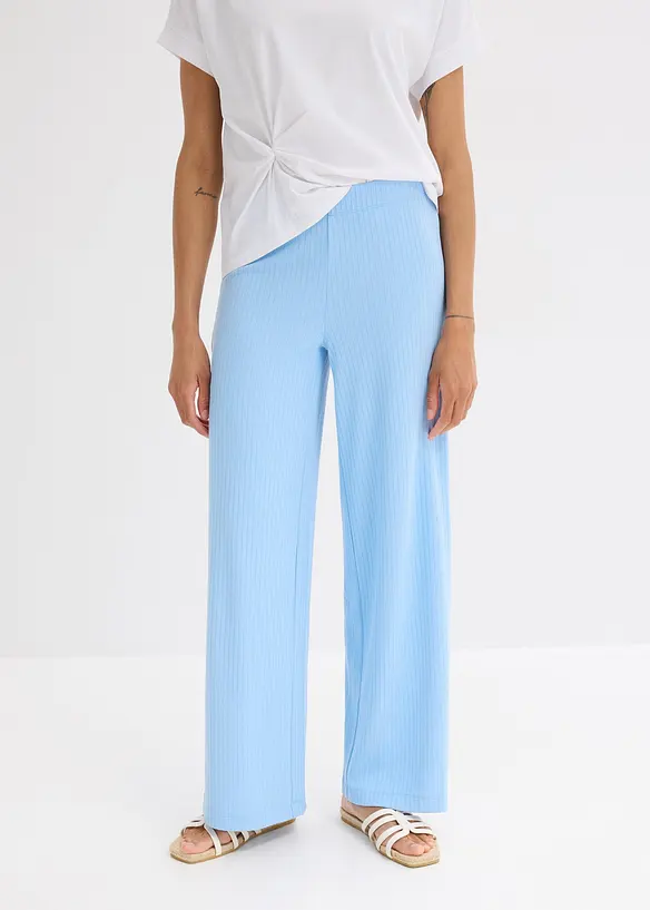 Pantalon palazzo à taille élastiquée, bonprix
