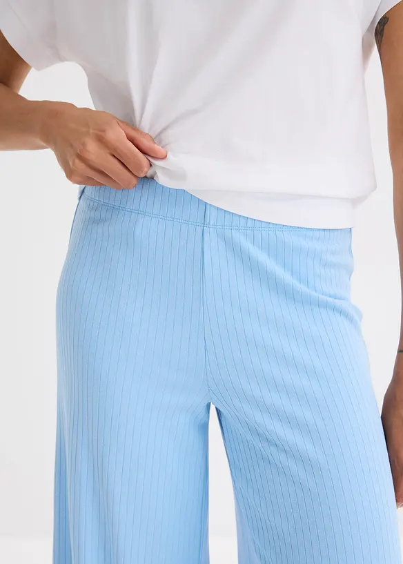 Pantalon palazzo à taille élastiquée, bonprix
