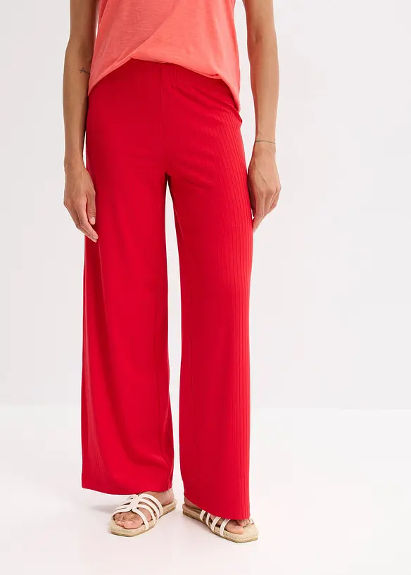 Pantalon palazzo &agrave; taille &eacute;lastiqu&eacute;e, bonprix
