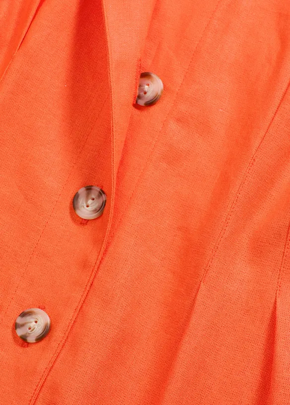 Robe midi légère en lin mélangé, bonprix