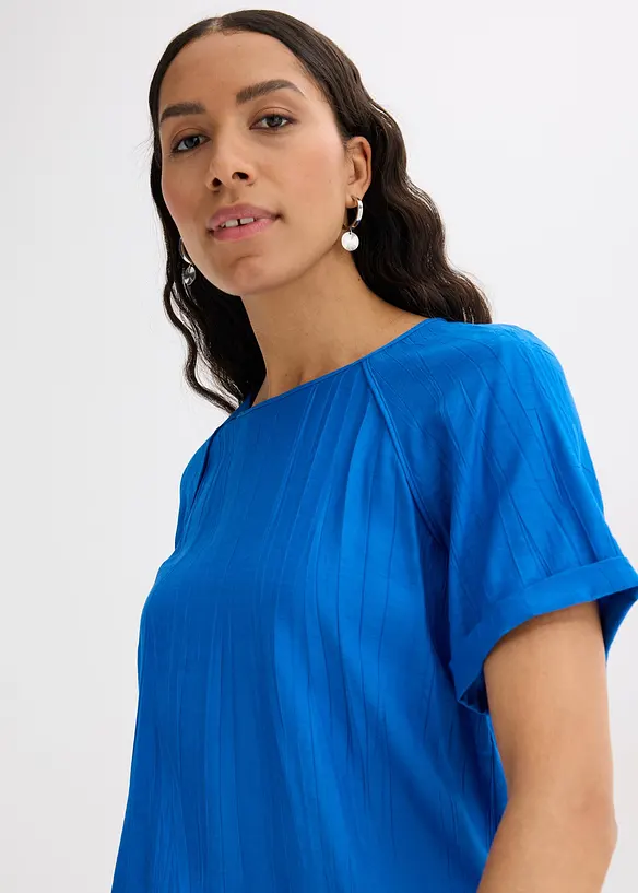 Blouse manches courtes en viscose mélangée, bonprix