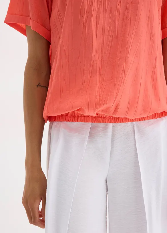 Blouse manches courtes en viscose mélangée, bonprix