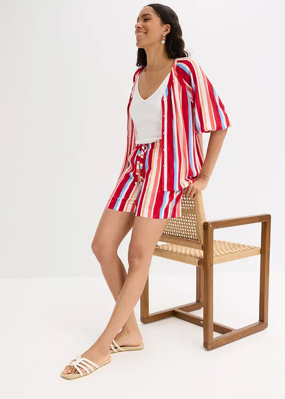 Short &agrave; taille &eacute;lastiqu&eacute;e en viscose, bonprix