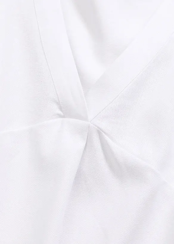 Blouse sans manches en lin m&eacute;lang&eacute;, bonprix