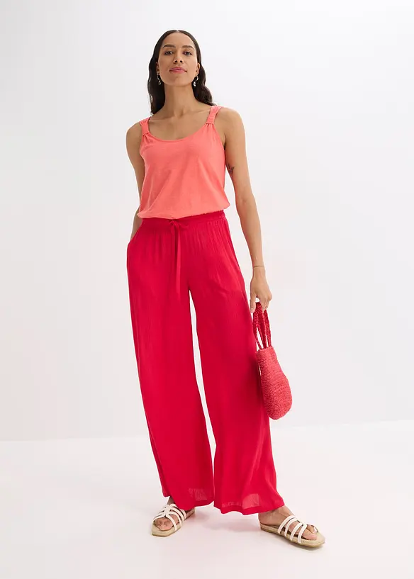 Pantalon large en viscose fine, bonprix